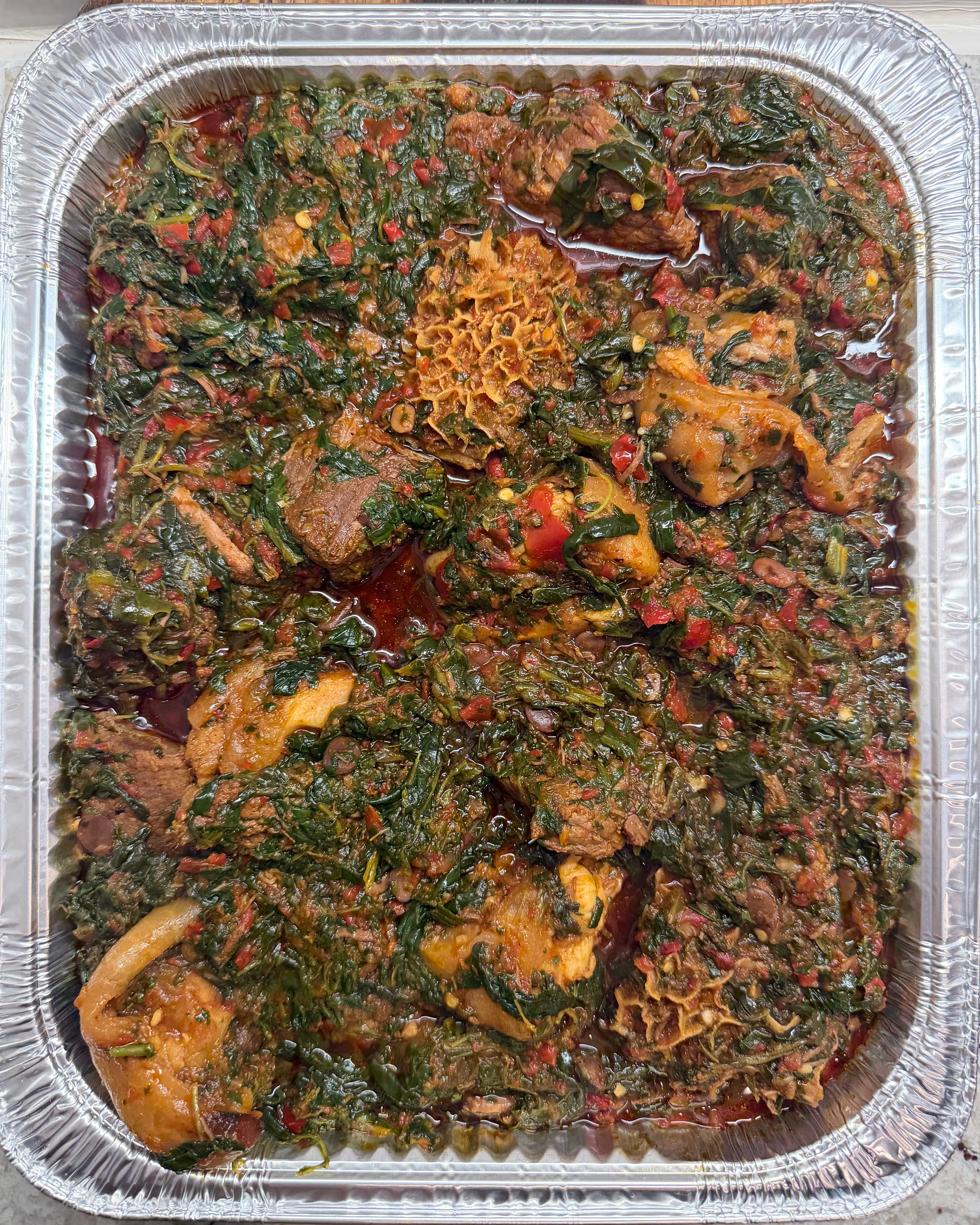 Efo Riro with Assorted Meat